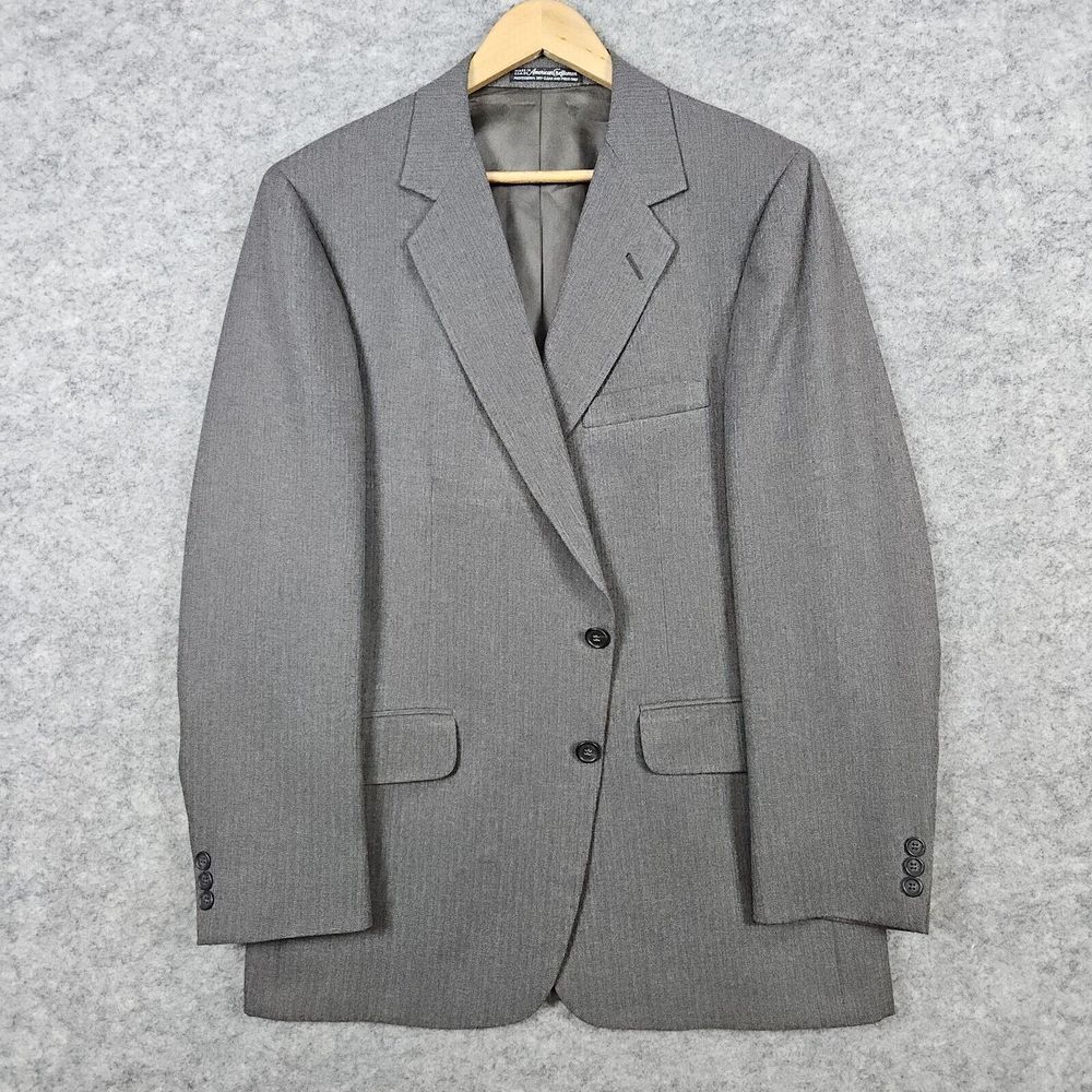Andhurst Custom Collection‎ Men's Blazer Size 38R Gray/Brown Pinstriped 2-Button